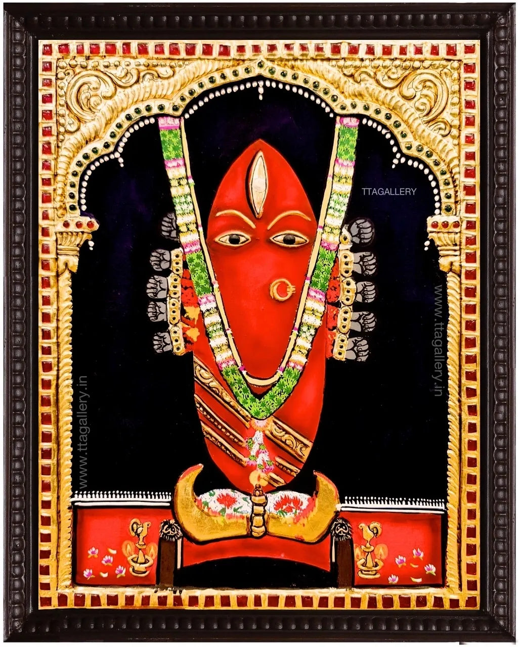 Linga Bhairavi Traditional Tanjore Painting