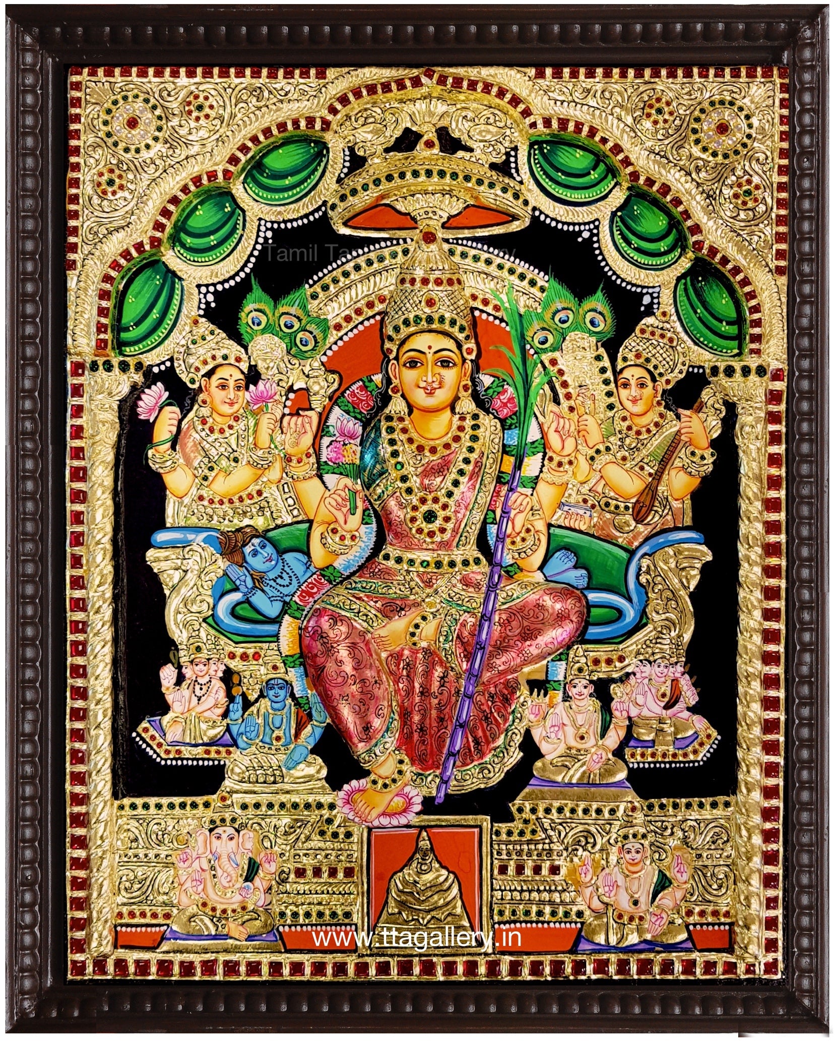 3D Lalitha Devi Tanjore Painting