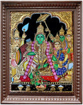 Ram Dharbar Green Tanjore Painting