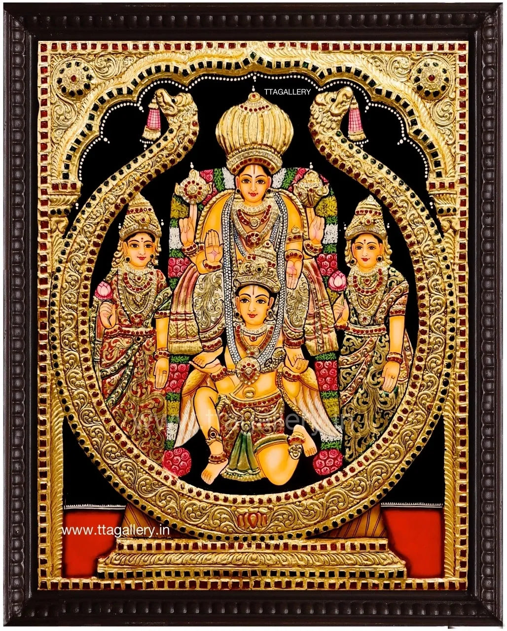 Melkote Cheluvanarayana Swamy Traditional Tanjore Painting