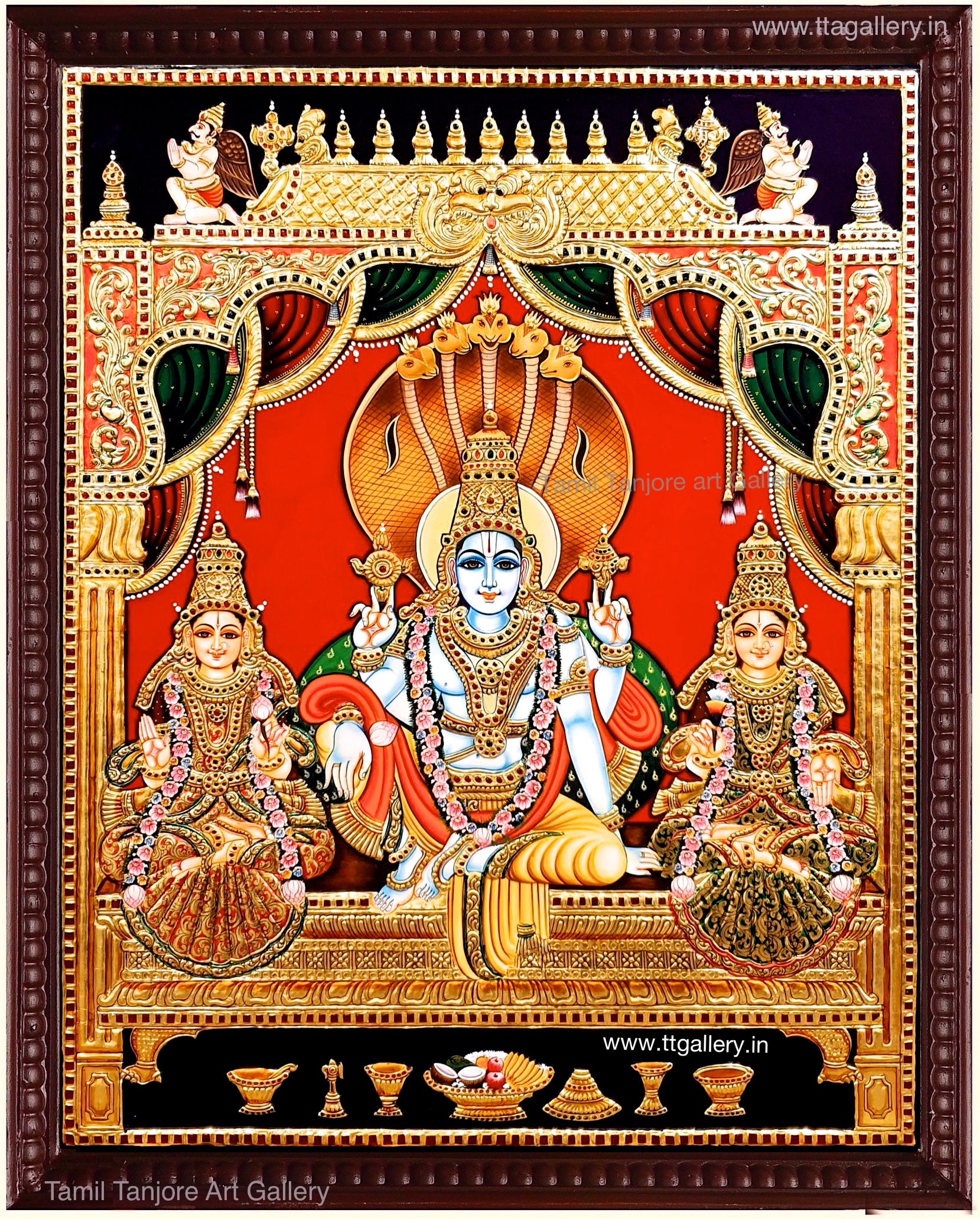 Ranganathar Blue Tanjore Painting