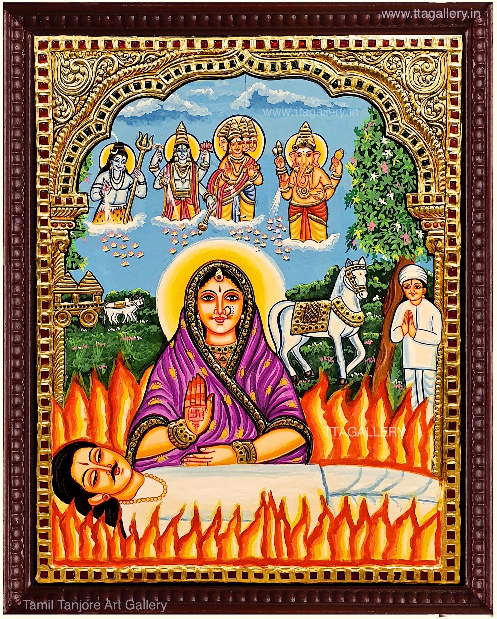 Rani Sati Dadi Tanjore Painting
