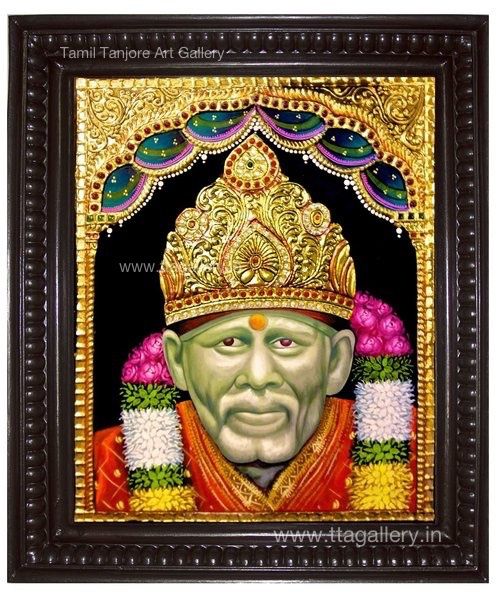 Saibaba Gridam Tanjore Painting