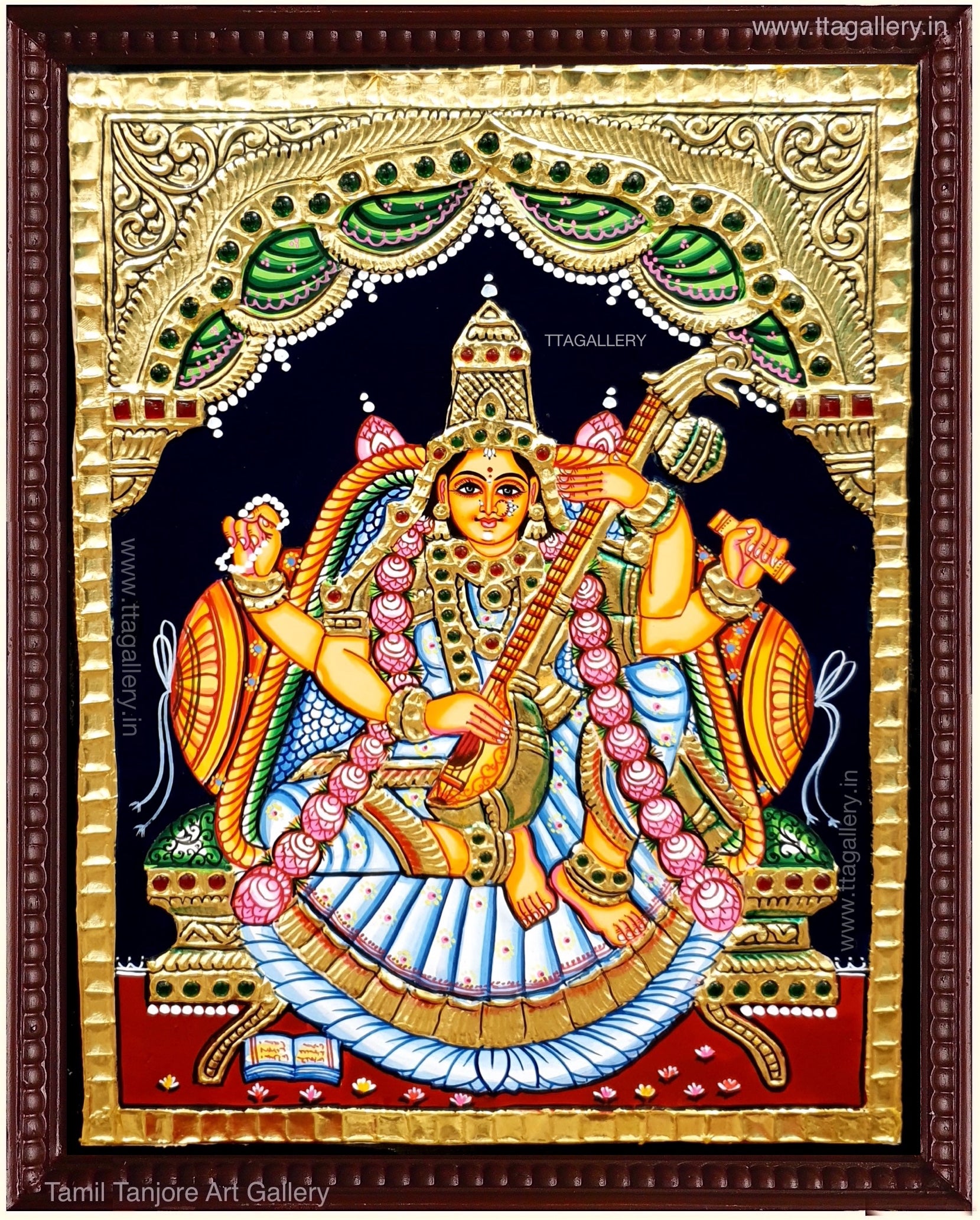Saraswathi Tanjore Painting
