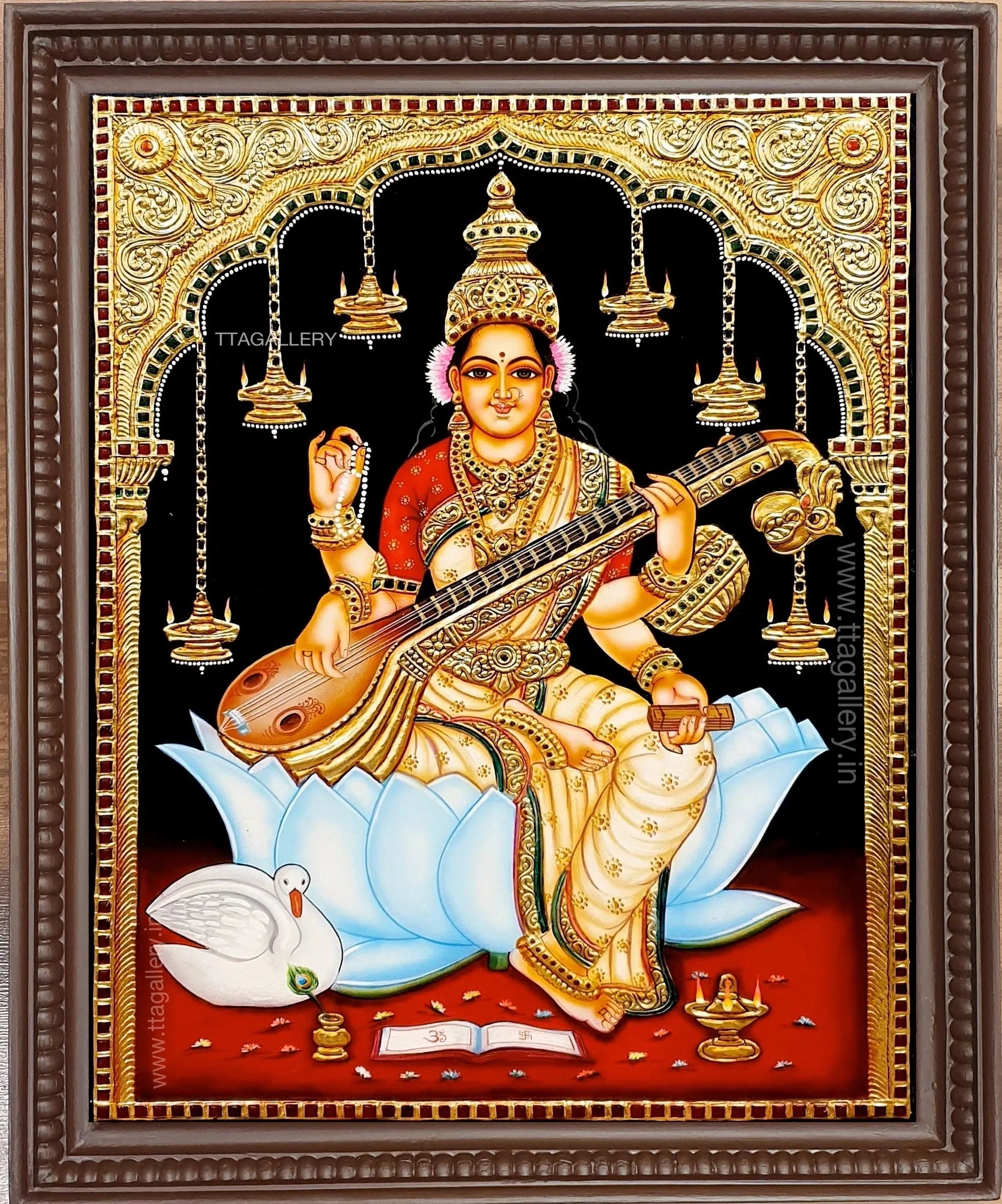 Saraswathi Tanjore Painting