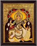 Saraswathi Traditional Tanjore Painting