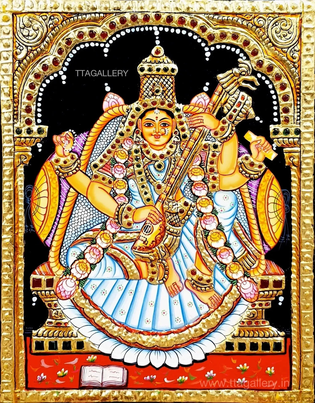 Saraswathi Tanjore Painting
