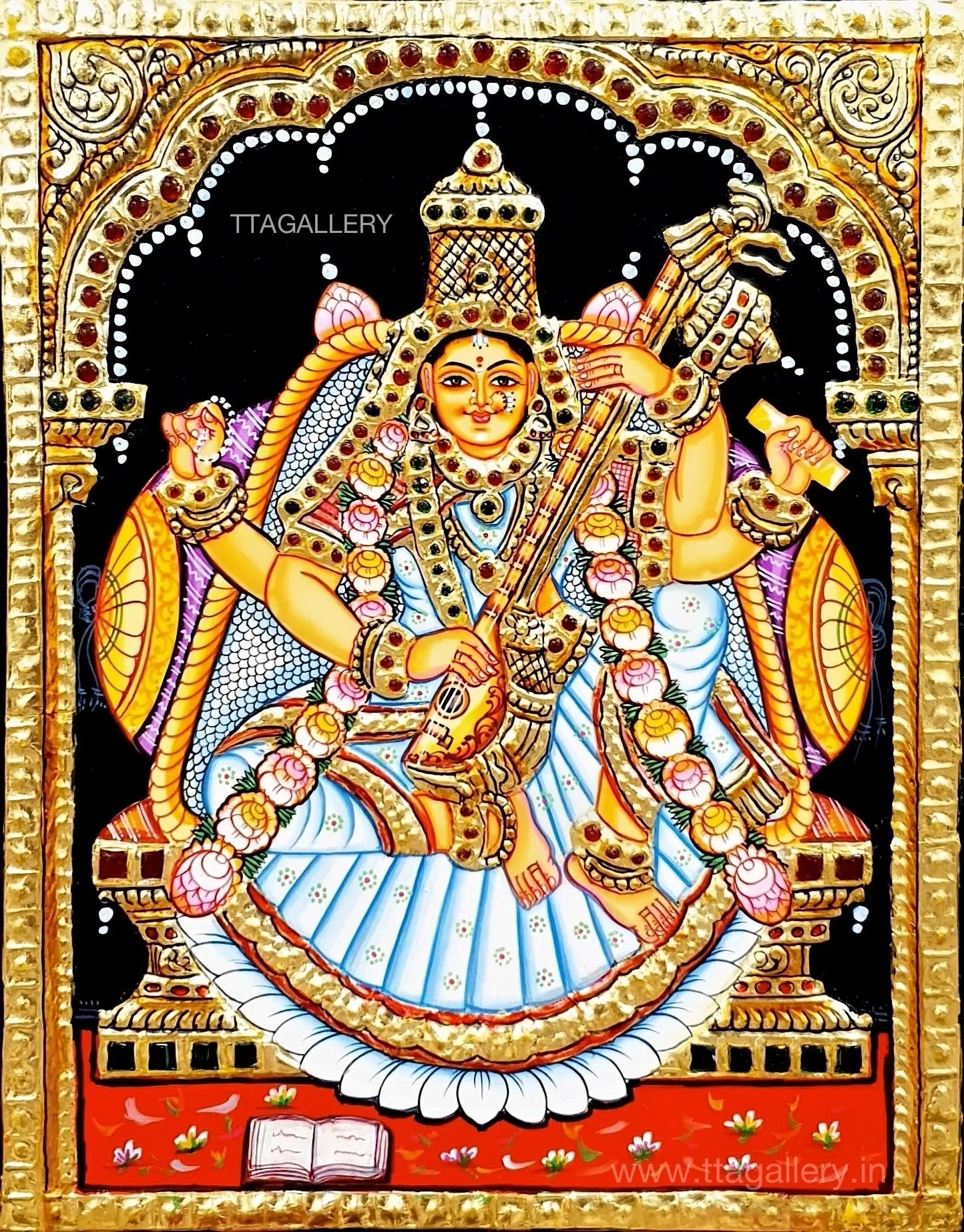 Saraswathi Tanjore Painting