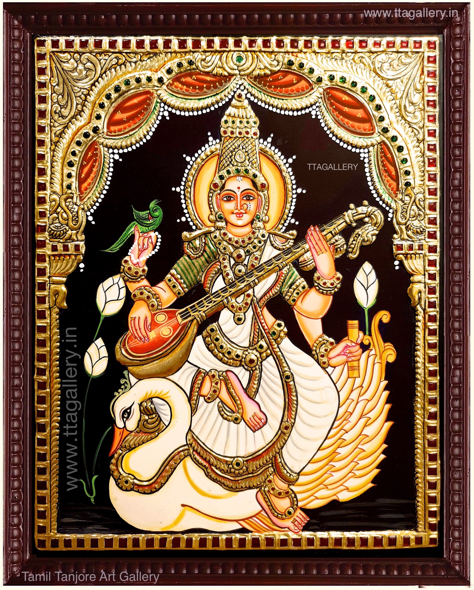 Saraswathi Tanjore Painting