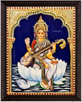 Saraswathi Traditional Tanjore Painting