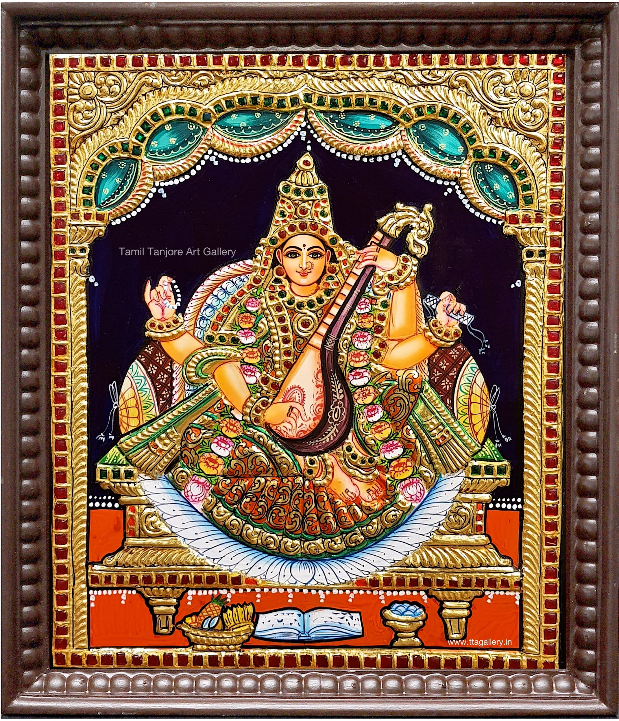 Saraswathi Tanjore Painting