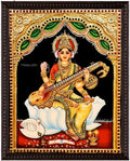Saraswathi Traditional Tanjore Painting