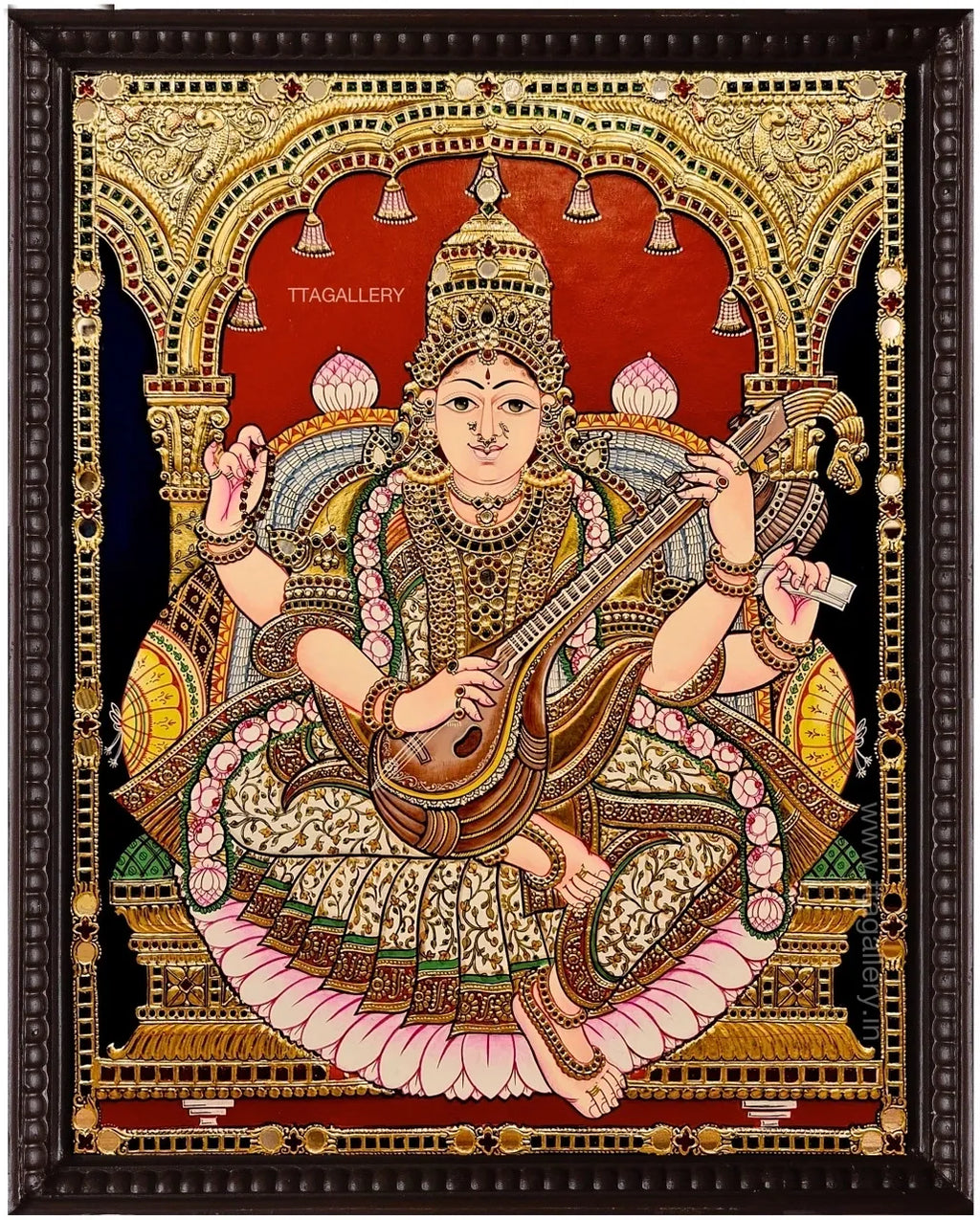 Saraswathi Tanjore Painting