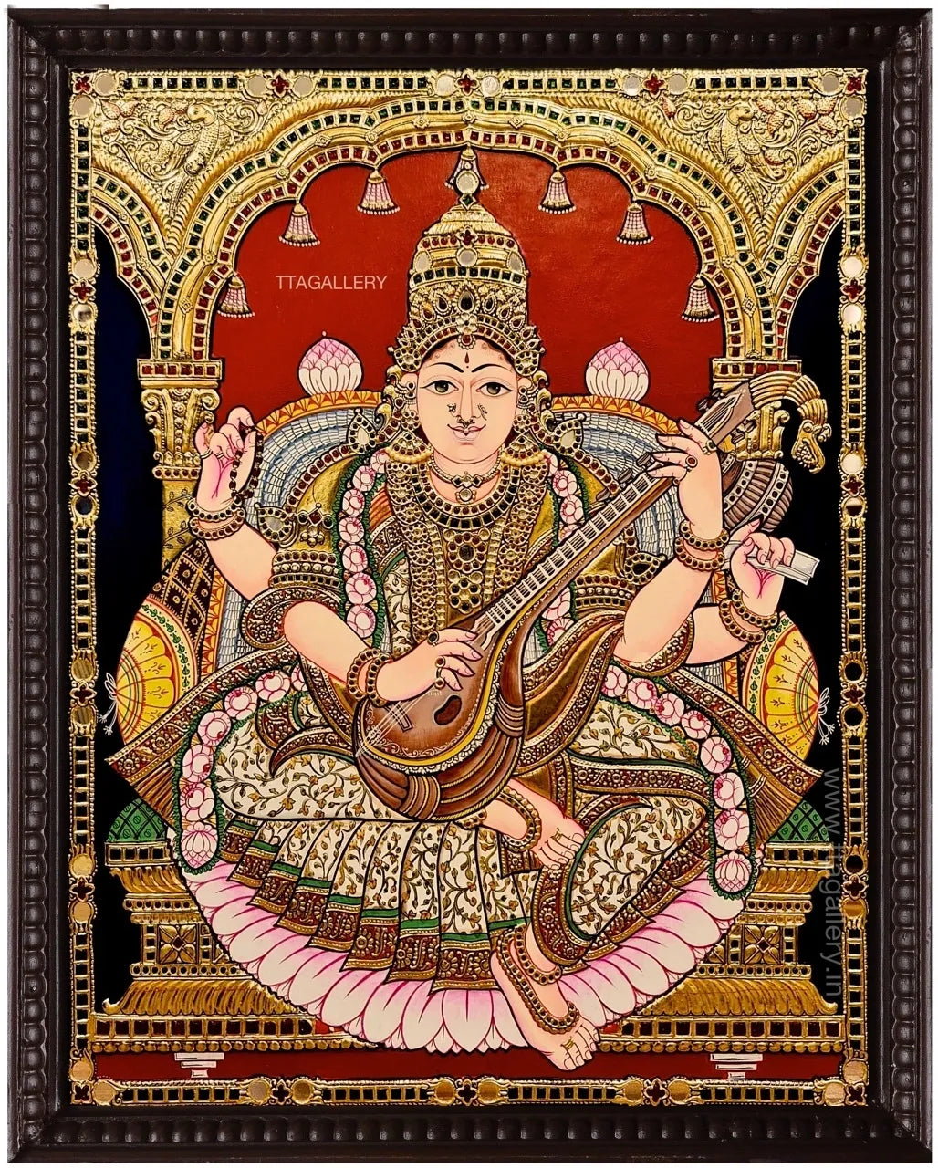 Saraswathi Tanjore Painting