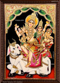 Shivan Family Tanjore Painting