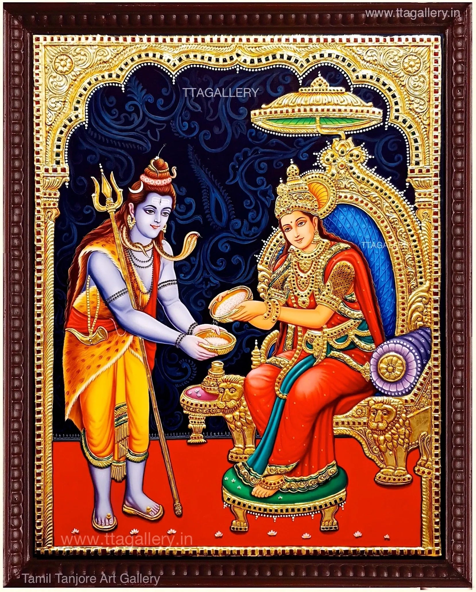 Shivan Annapoorani Tanjore Painting