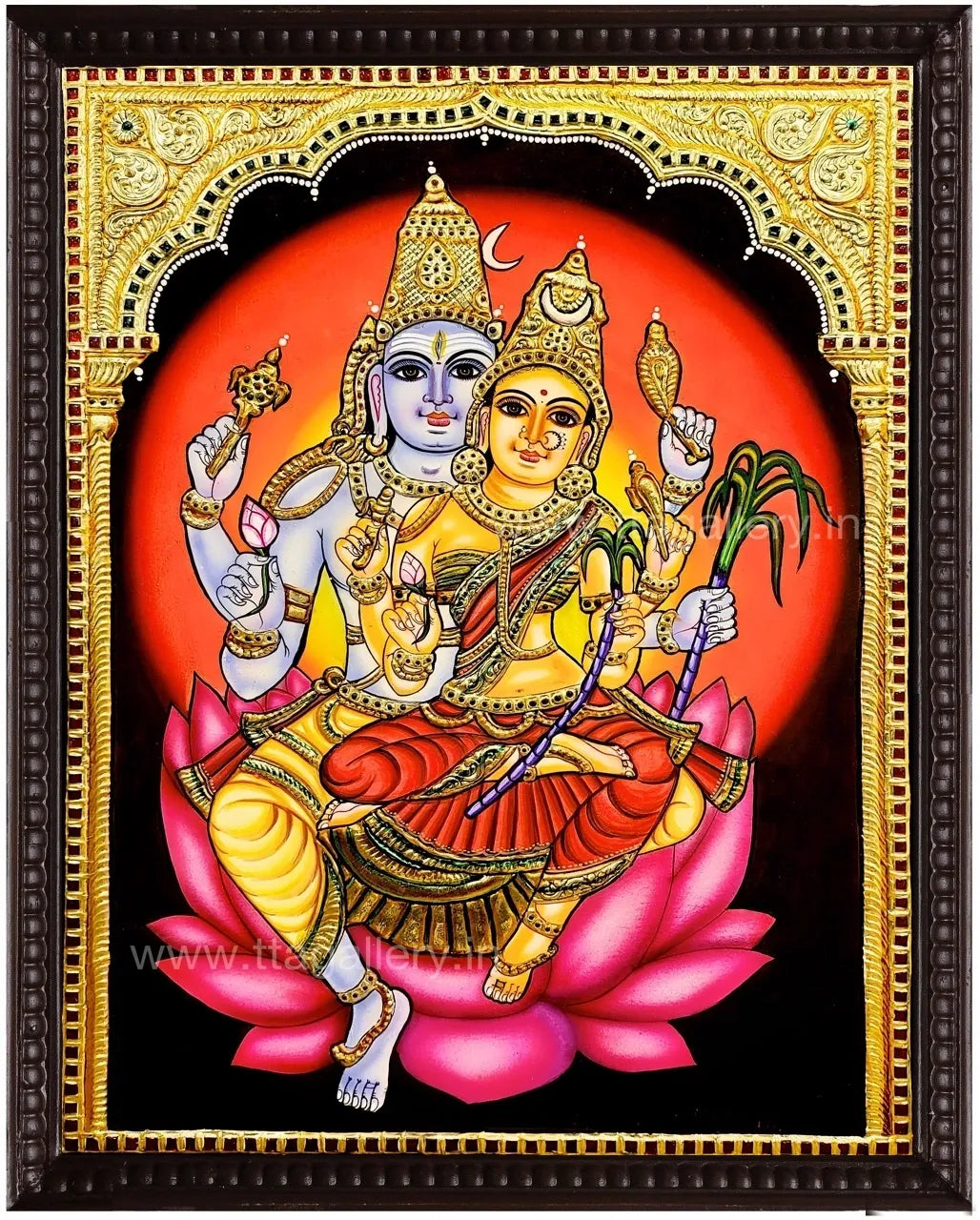 Soundarya Lahari Traditional Tanjore Painting