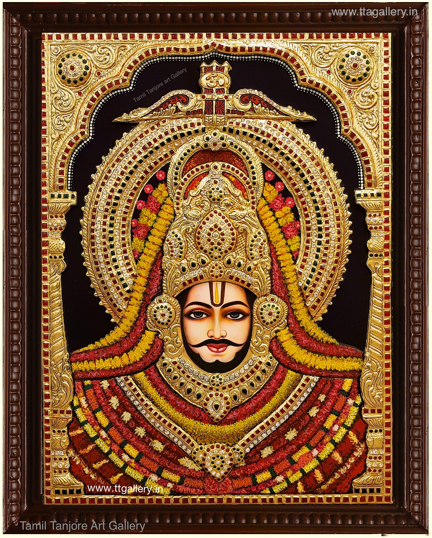 Shyam Ji semi Embossed Tanjore Painting