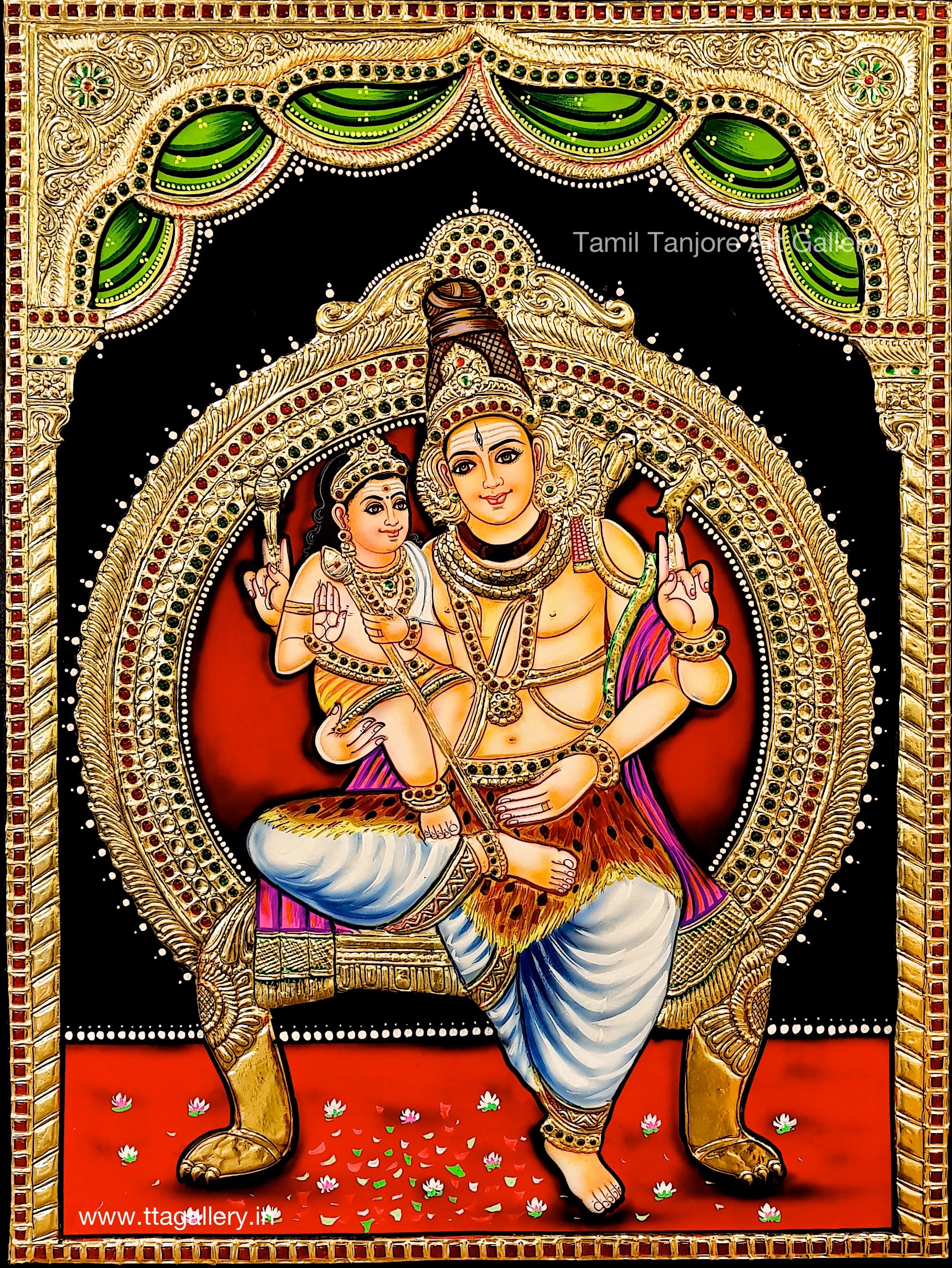 Siva Murugan Tanjore Painting
