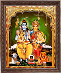 Shiva Family Tanjore Painting 2