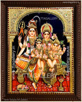 Lord Shiva Family Tanjore Painting