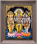 Shivan Vishnu Brahma Tanjore Painting
