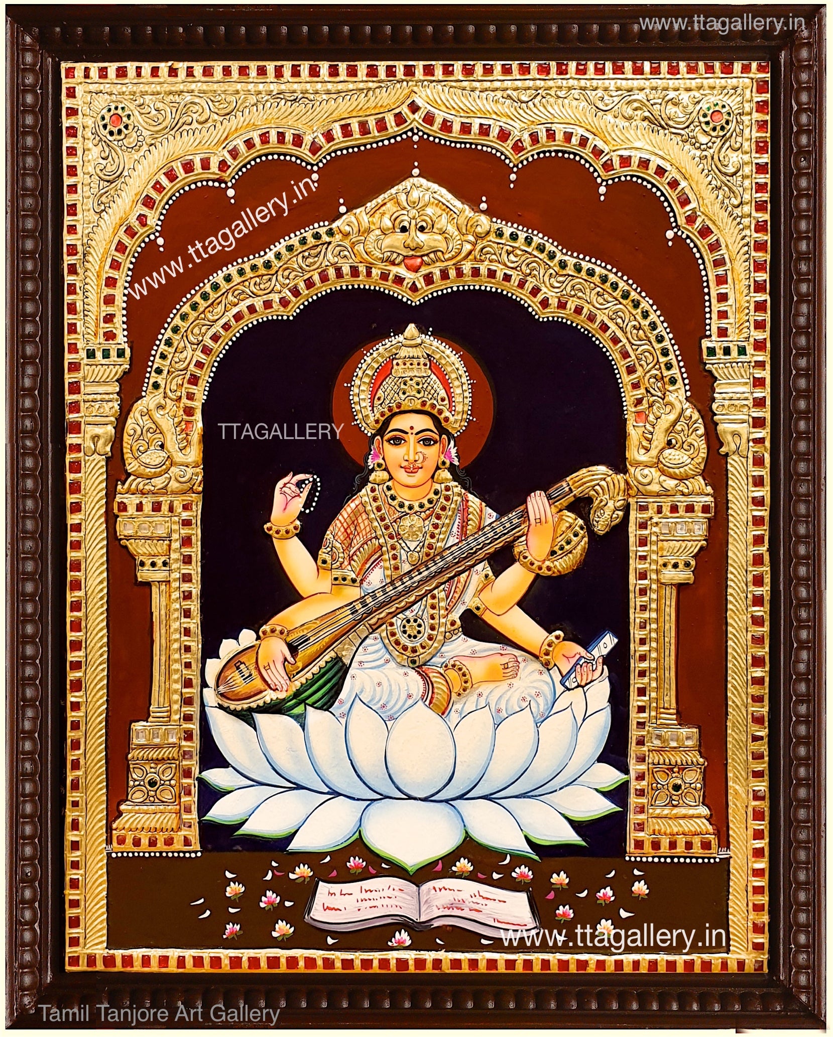 Saraswathi Tanjore Painting