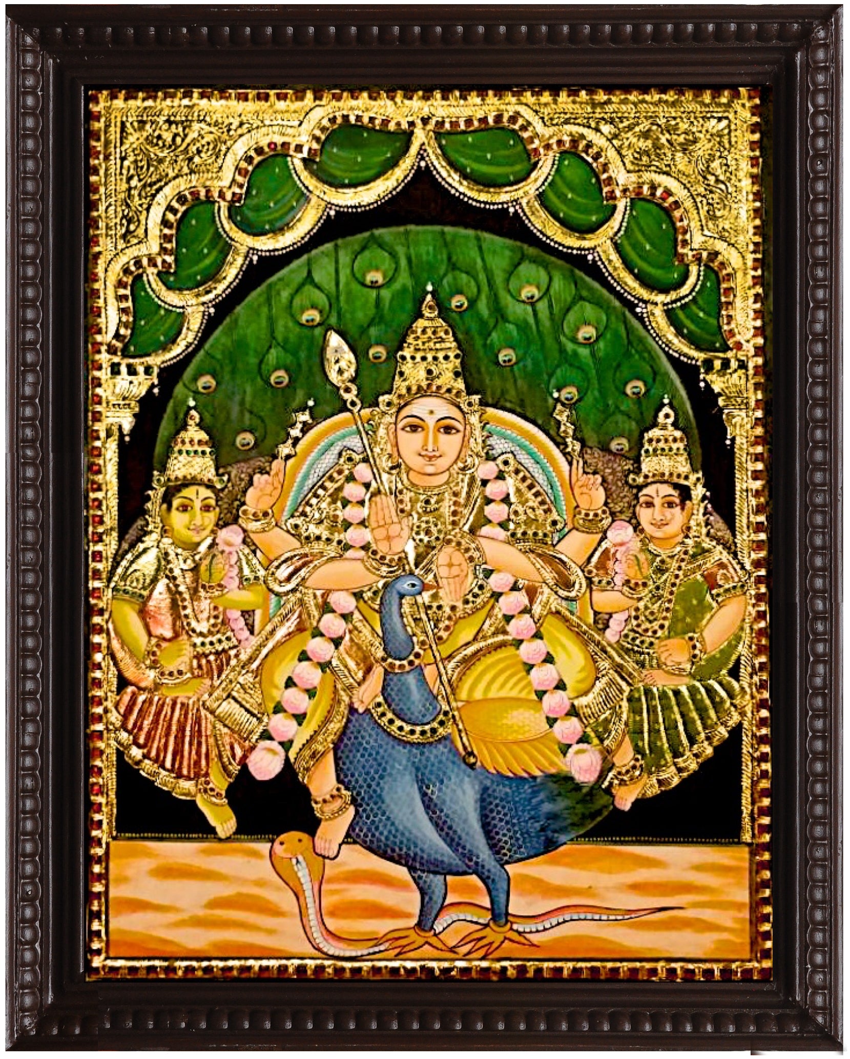 Valli Deivanai Murugan Tanjore Painting