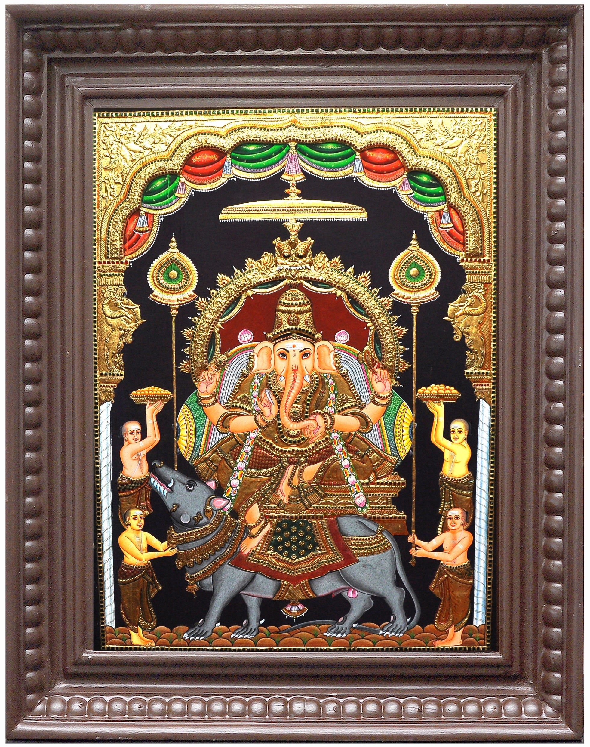 Ganesha Semi Tanjore Painting