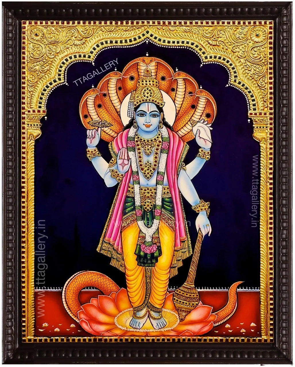 Maha Vishnu Tanjore Painting