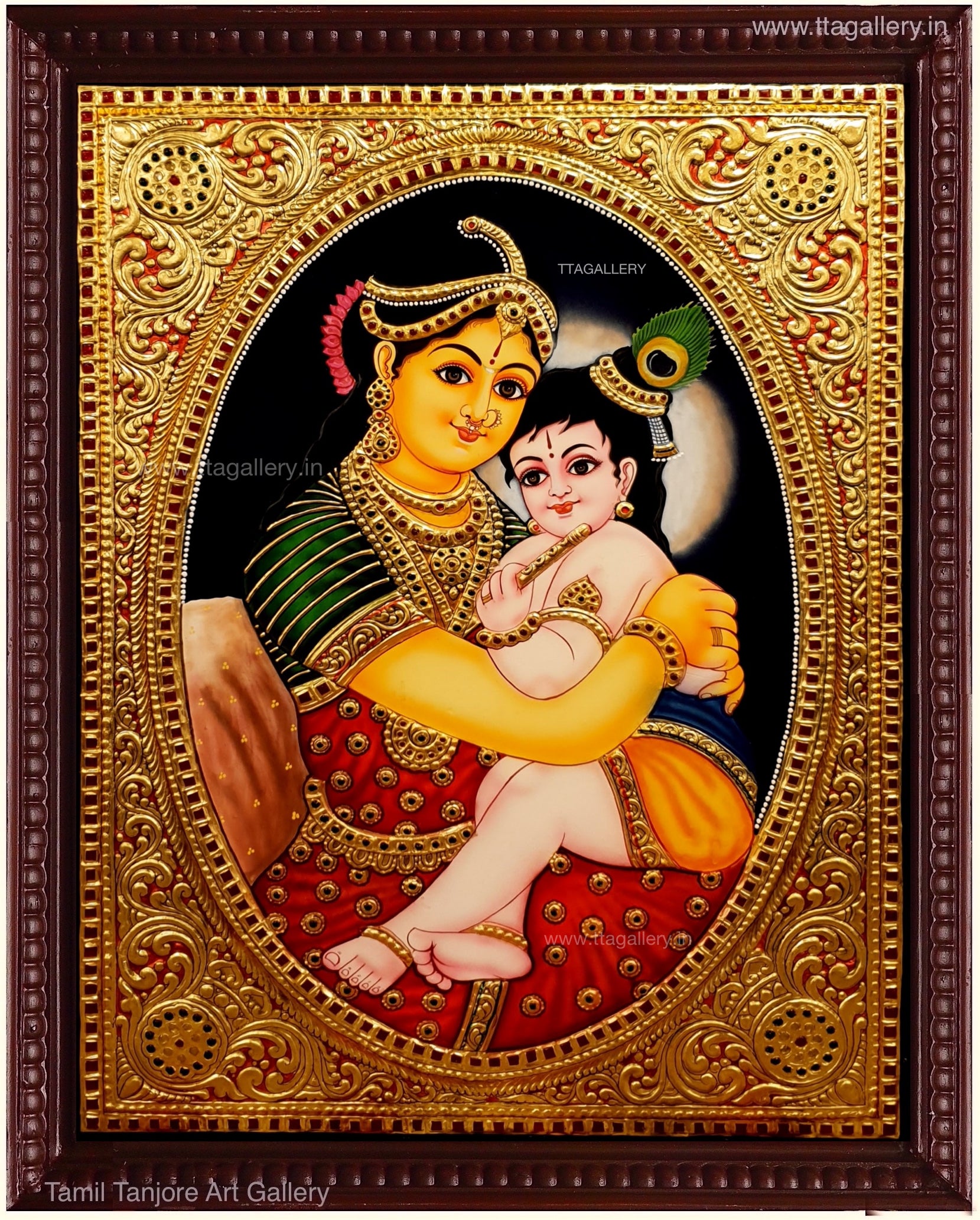 Yasodha krishnan Tanjore Painting